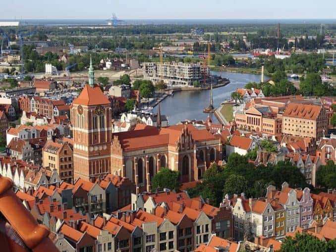 Gdansk (Polnische Ostsee) von oben