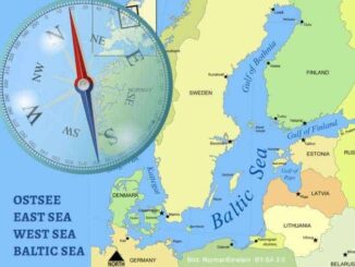 Karte Ostsee, East Sea, West Sea oder Baltic Sea