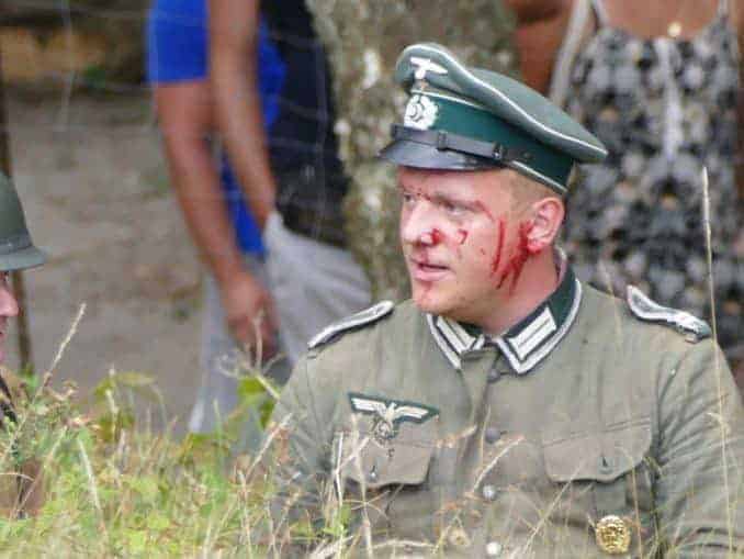Verletzter Soldat im Blücher Bunker (Polen)