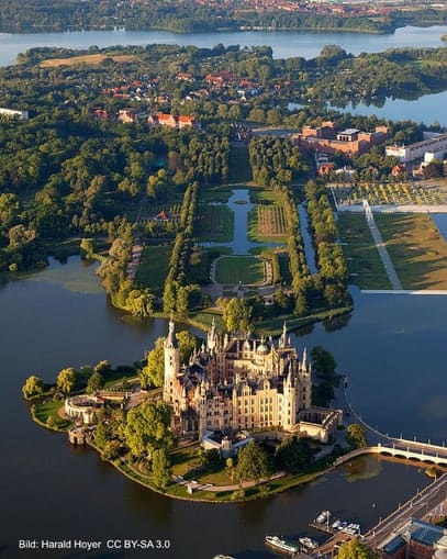 Schloss Schwerin Luftbild