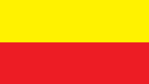 Flaggen am Strand Gelb-Rot