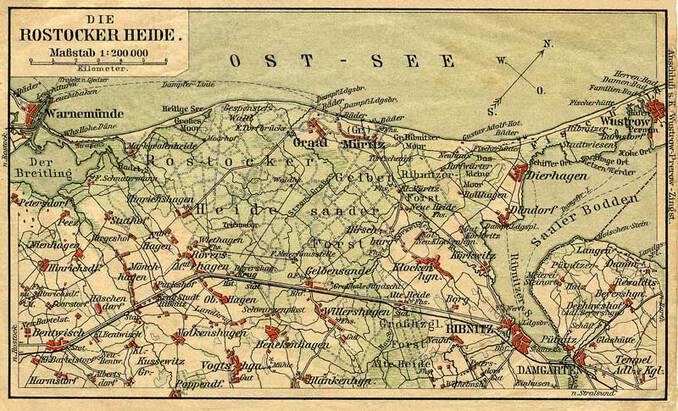 Karte Rostocker Heide 1912