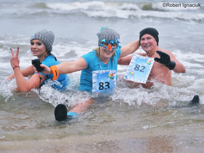 Eisbaden in Trassenheide