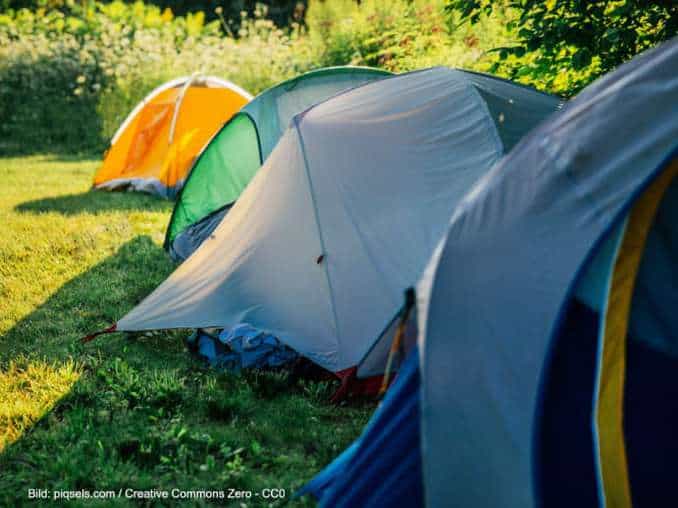 Einfaches aber gutes Zelt für das minimalistische Camping