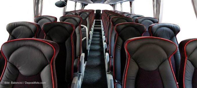 Bequeme Sitze im Reisebus