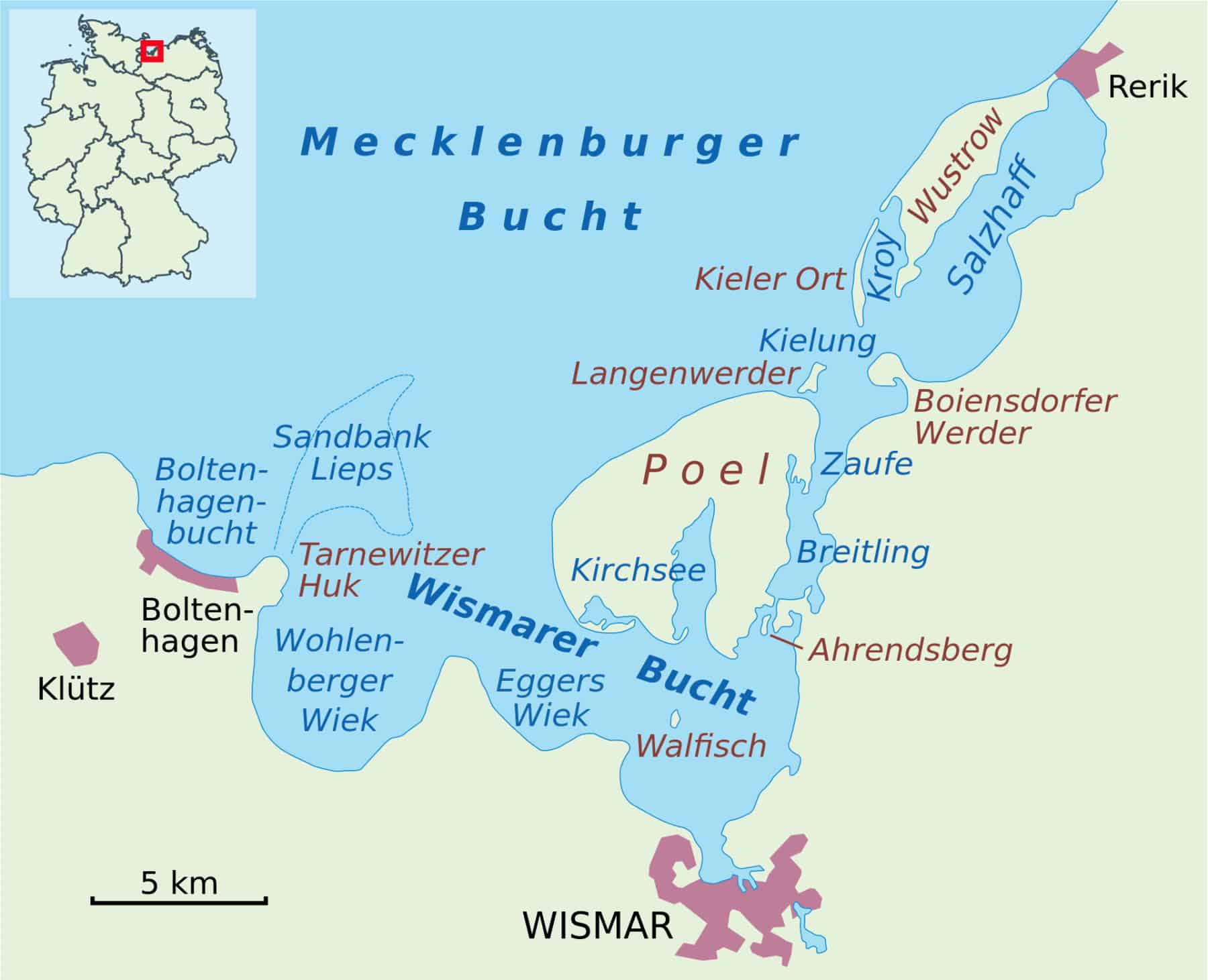 Die Wohlenberger Wiek als Teil der Wismarer Bucht
