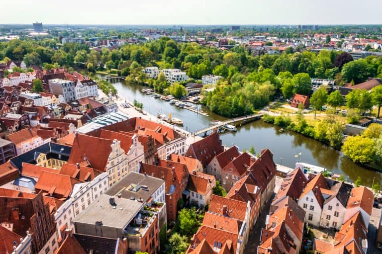 Altstadt Lübeck von oben