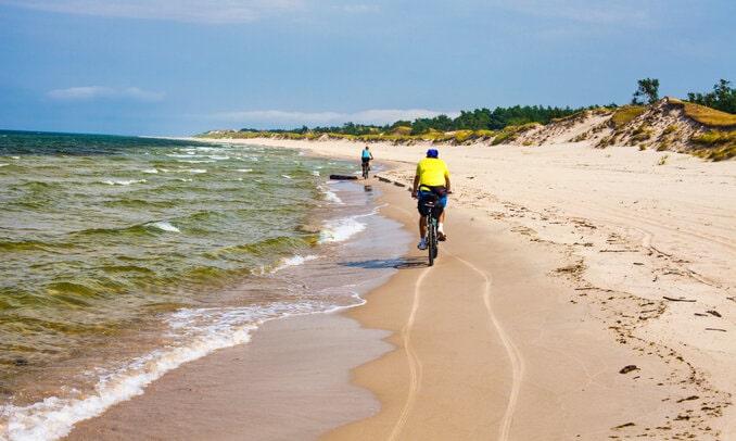 E-Bike an der Ostsee