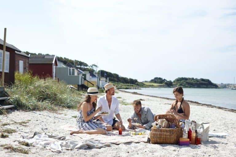 Aeroeskoebing Beach auf der Insel Aeroe im südfünischen Archipel.