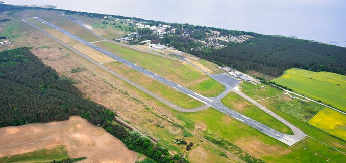 Luftbild des Flughafens Heringsdorf
