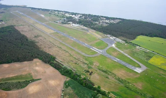 Luftbild des Flughafens Heringsdorf