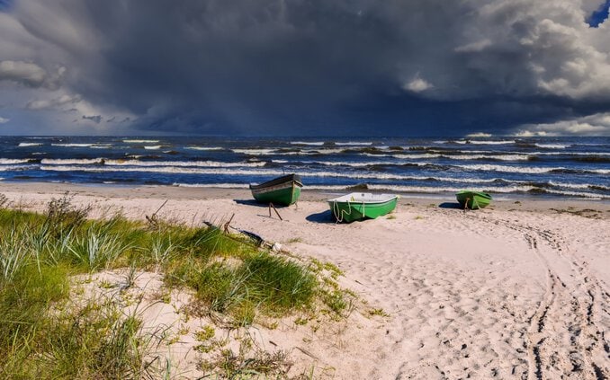 Schlechtes Wetter an der Ostsee