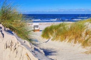 Hiddensee Sandstrand im Sommer