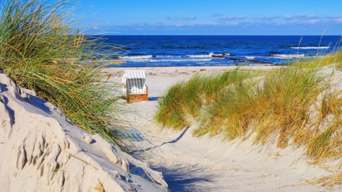 Hiddensee Sandstrand im Sommer