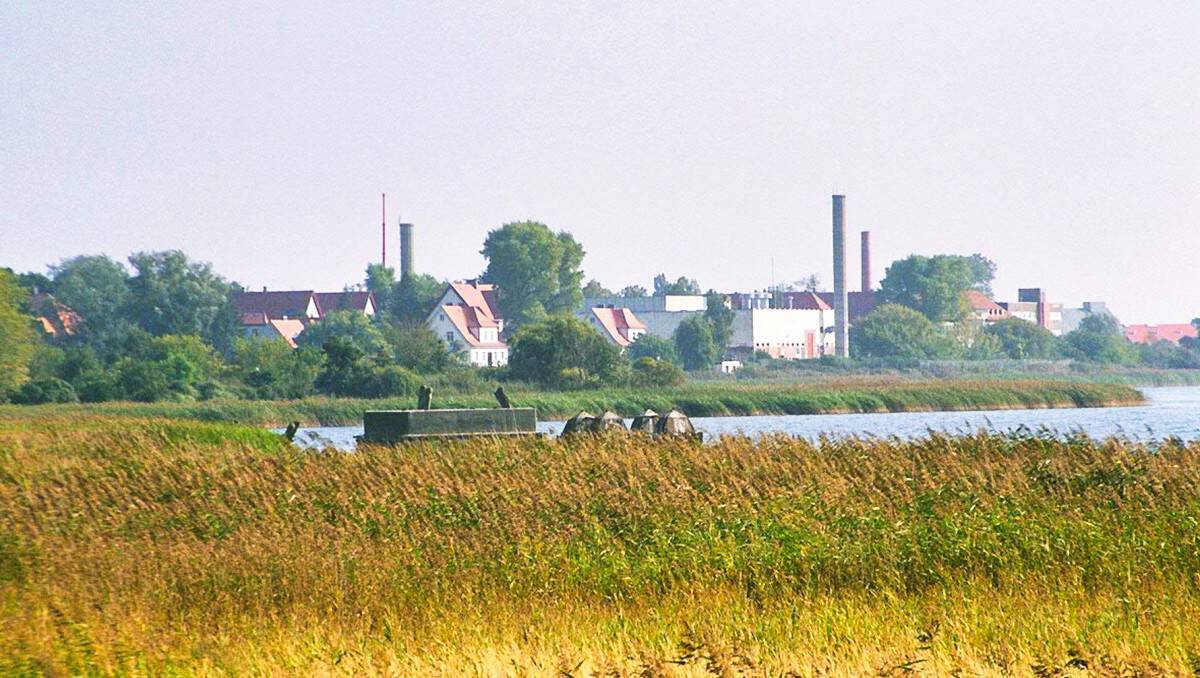 Blick auf die Insel Riems