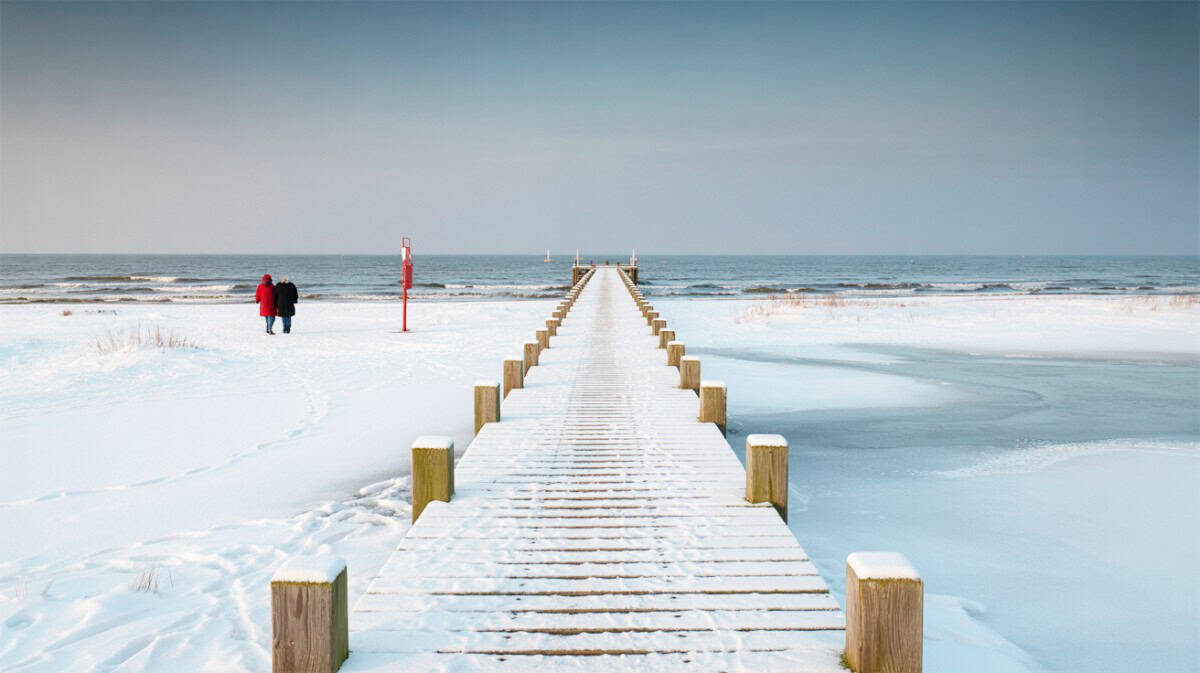 Swinemünde Strand im Winter