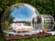 Transparente Blase beim Glamping