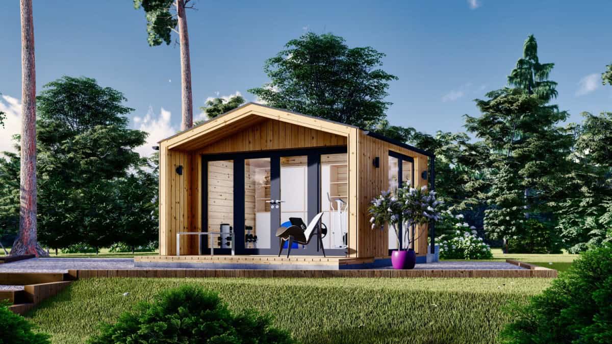 Holz Gartenhaus als private Wellness-Oase einrichten Holz Gartenhaus an der Ostsee