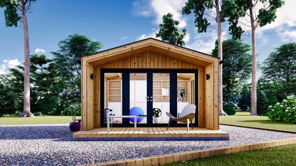 Holz Gartenhaus als private Wellness-Oase einrichten Holz Gartenhaus an der Ostsee