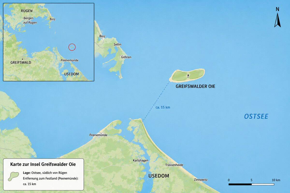 Karte Insel Greifswalder Oie