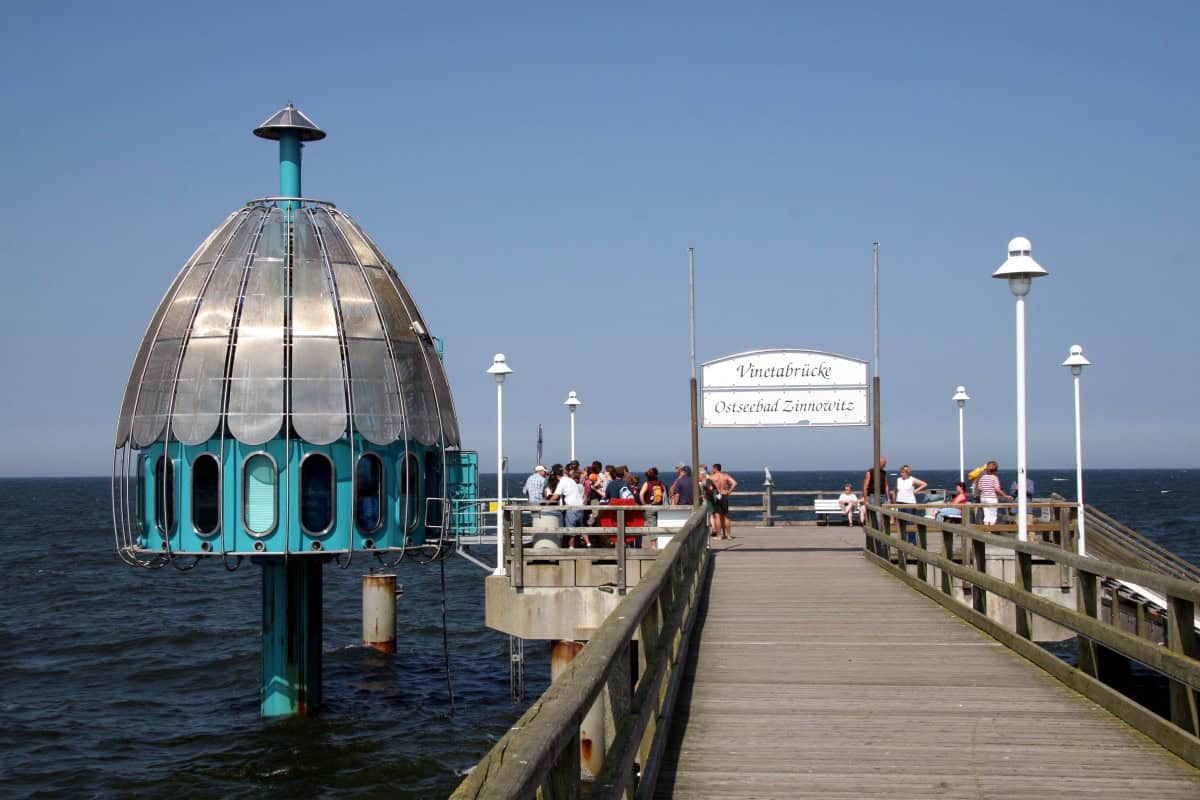Seebrücken an der Ostsee Seebrücke Zinnowitz (Vinetabrücke)